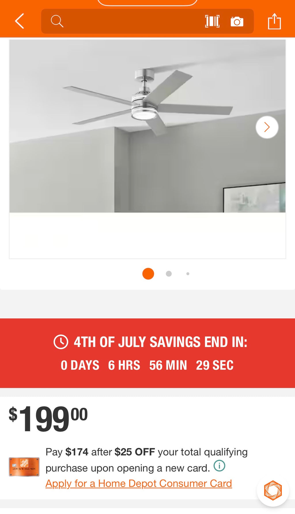 Ashburrow 52 in. Brushed Nickel Ceiling Fan with Led lights