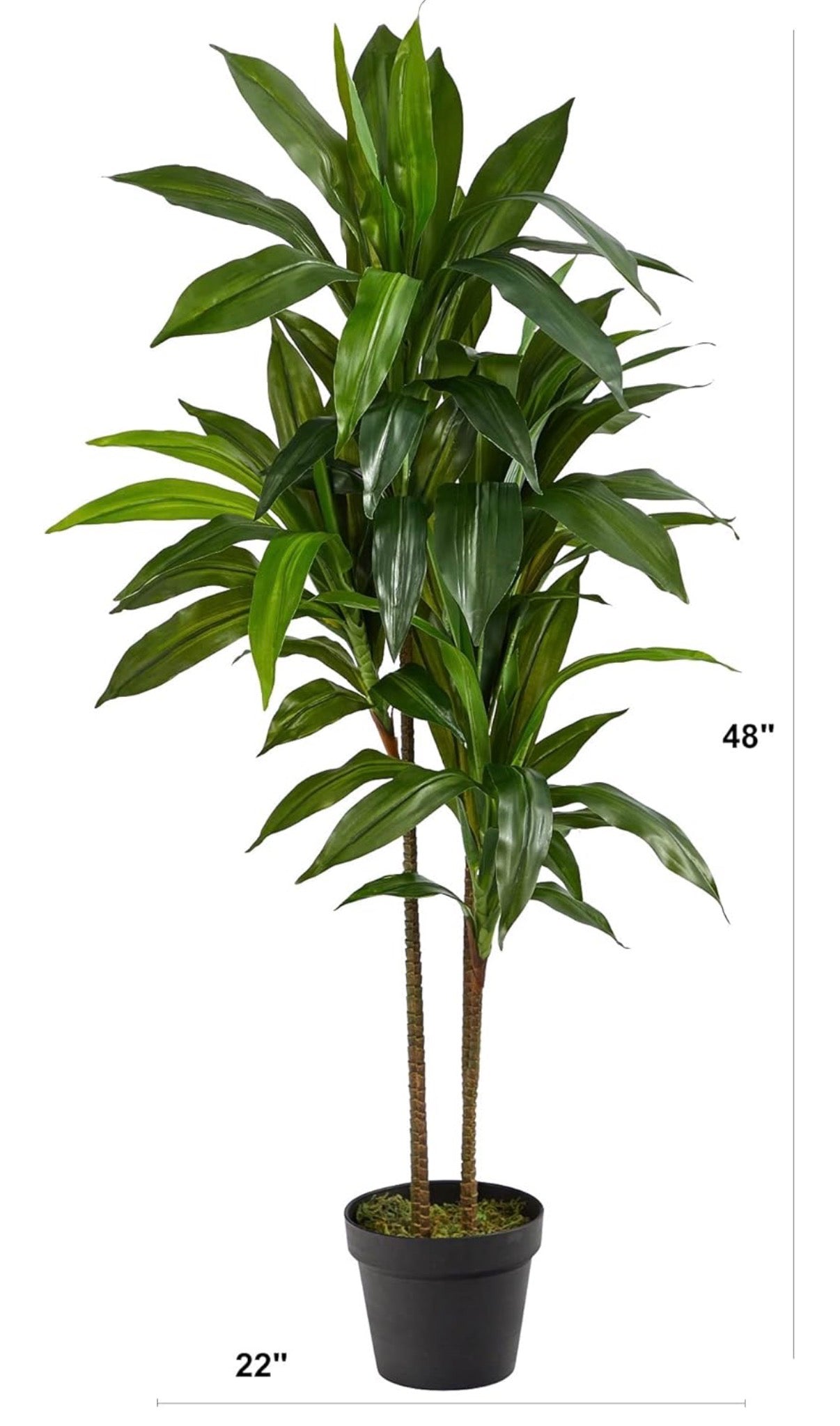 4 ft Nearly Natural Artificial Dracaena Tree