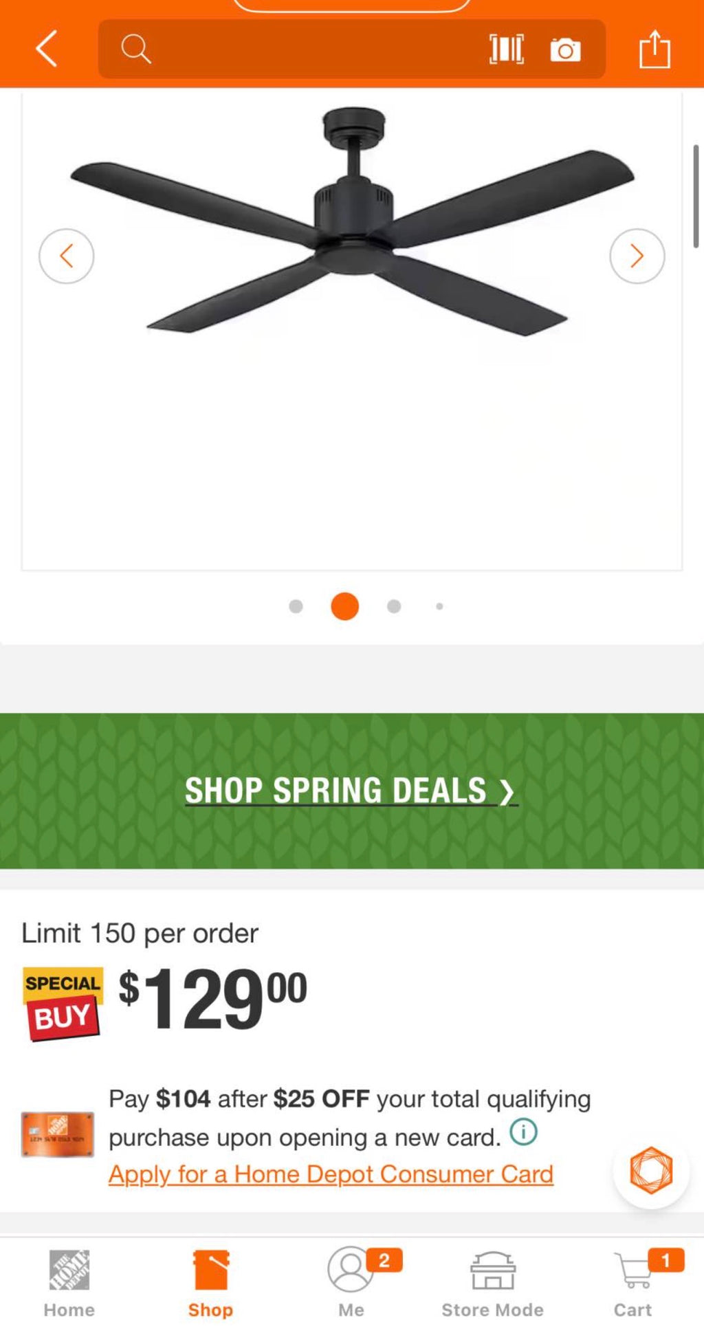 Kitteridge 52 in. Indoor/Outdoor Matte Black Ceiling Fan