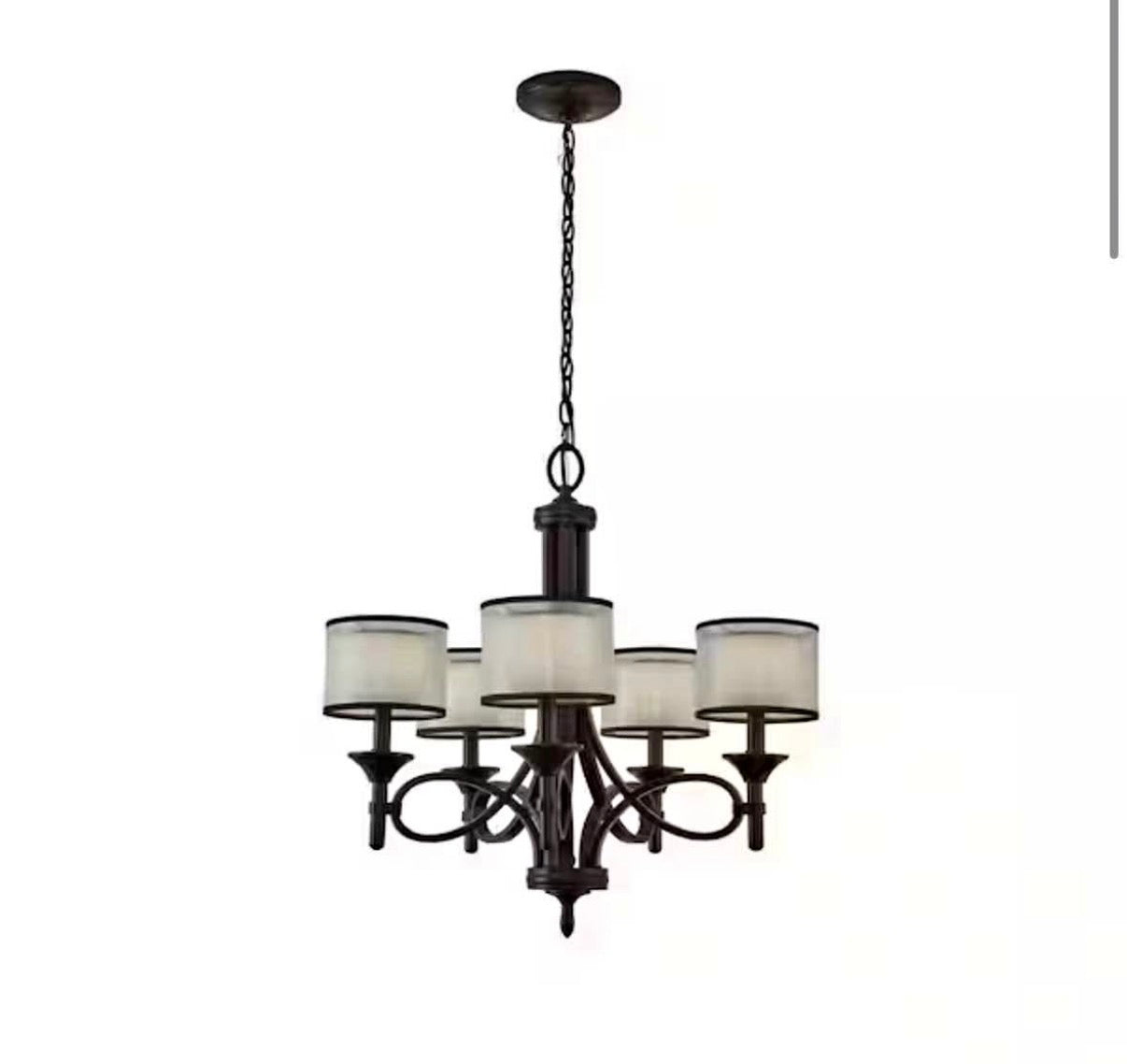 Lacey 25 in. 5-Light Mission Bronze Transitional Chandelier