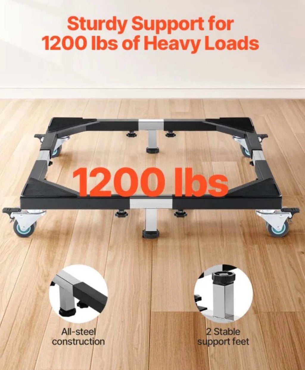 Fridge Stand Mobile Base 1200 lbs Load Capacity