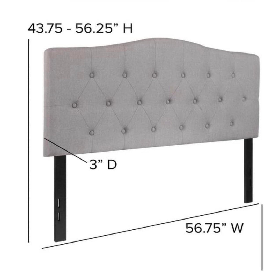 Light Gray Full Size Headboard