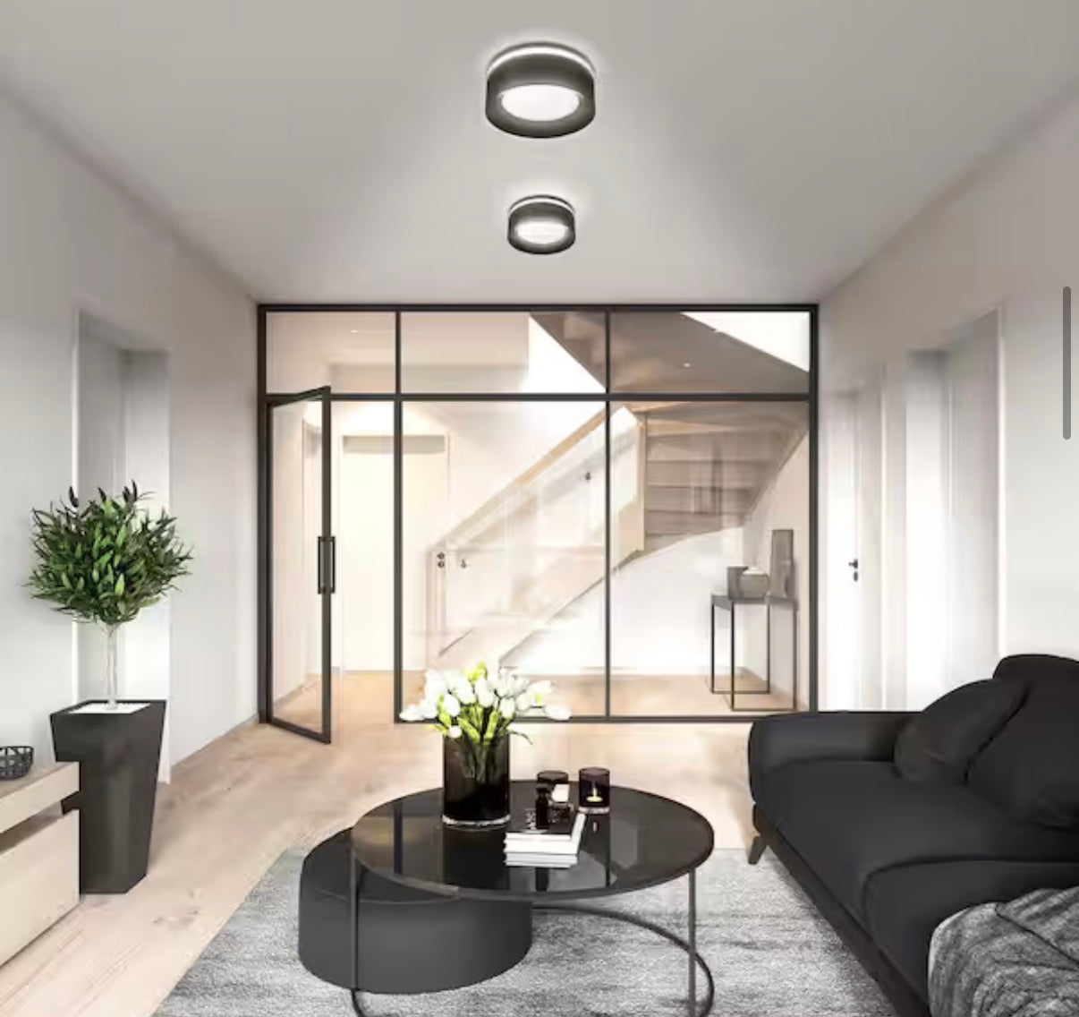 6 in. Matte Black Integrated LED Recessed Ceiling Light
