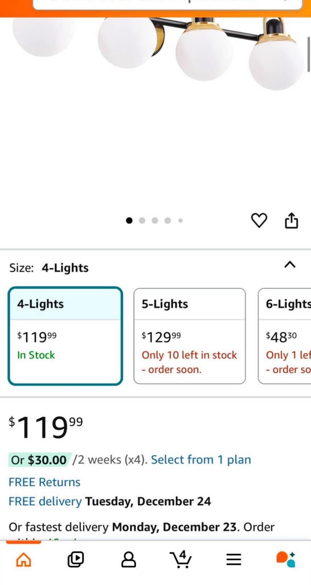 Farmhouse Bathroom vanity light