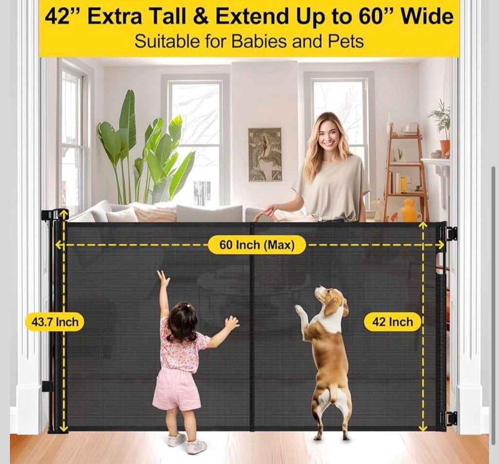 42” Extra Tall Retractable Baby Gates