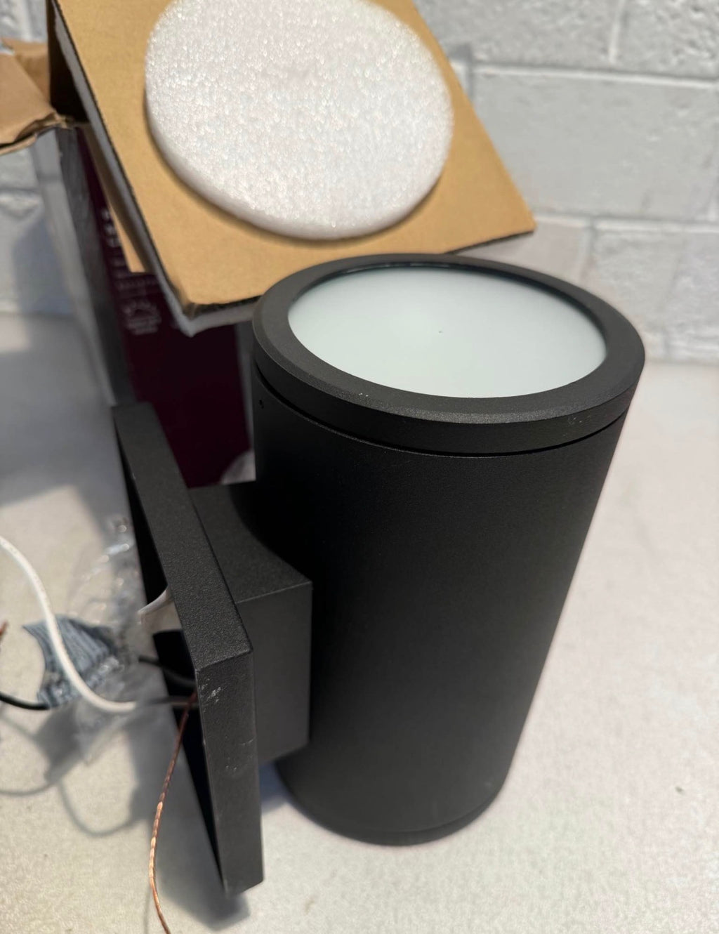 8 in. Black Integrated LED Outdoor Wall Light Sconce (used like a new)
