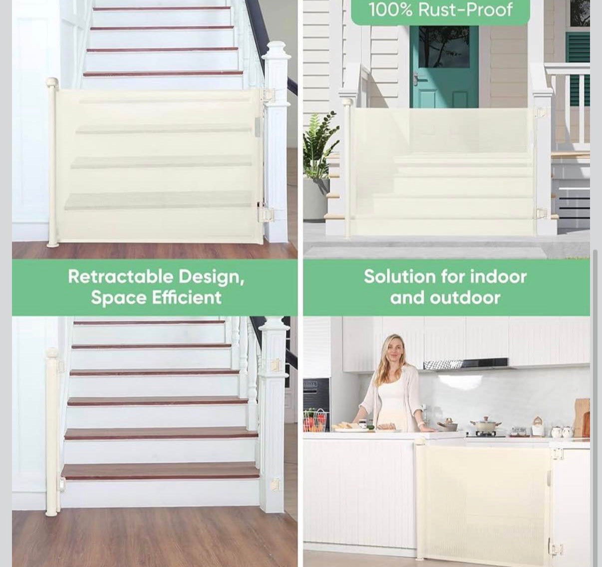 Baby Pet Gate 33/inch Tall, Extends up to 55/inch Wide