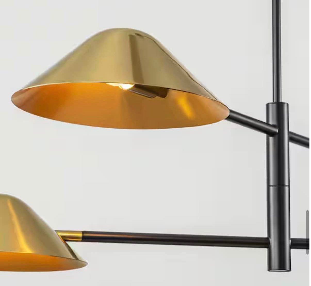 Gainell 4-Light Modern Industrial Gold Linear Sputnik Chandelier