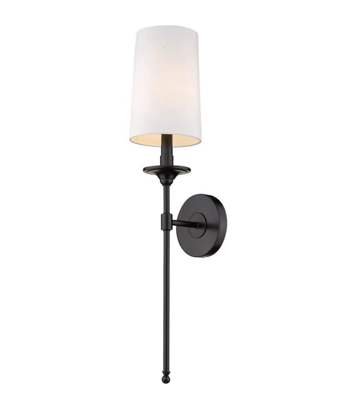 Z-Lite 1 Light Wall Sconce Matte Black