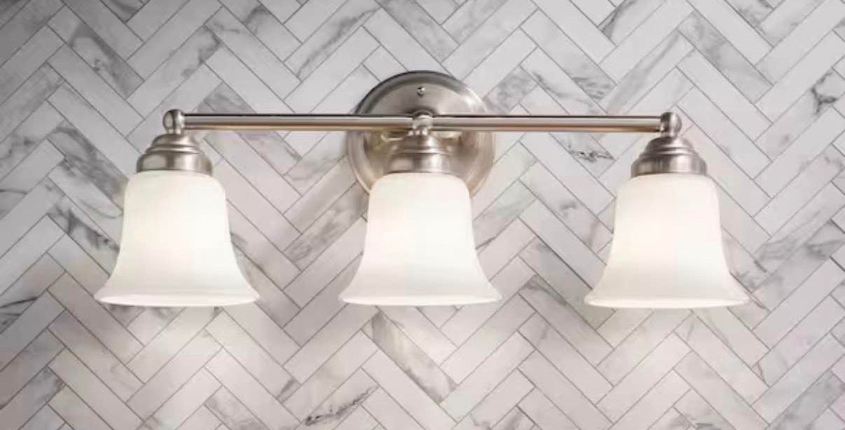 3-Light Brushed Nickel Vanity Light