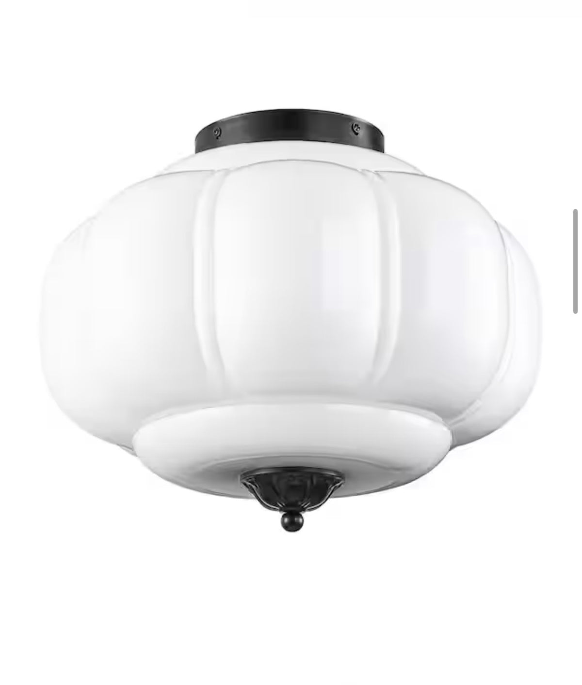 Elizabeth 15" Frosted Glass Semi-Flush Mount Ceiling Light