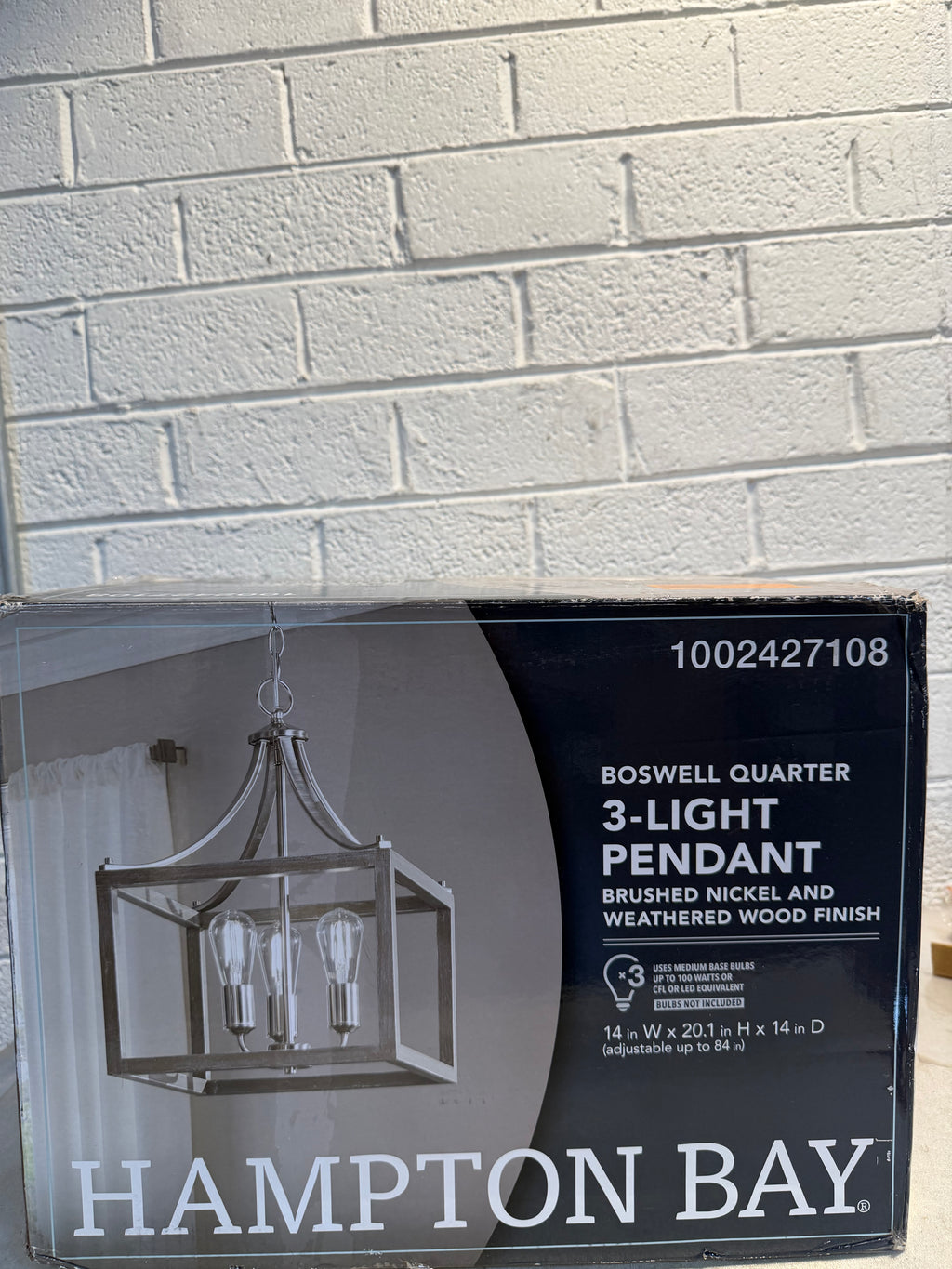 Brushed Nickel Farmhouse Square Chandelier