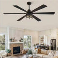 65 in. Indoor  Large Ceiling Fan (missing  decorative glass )