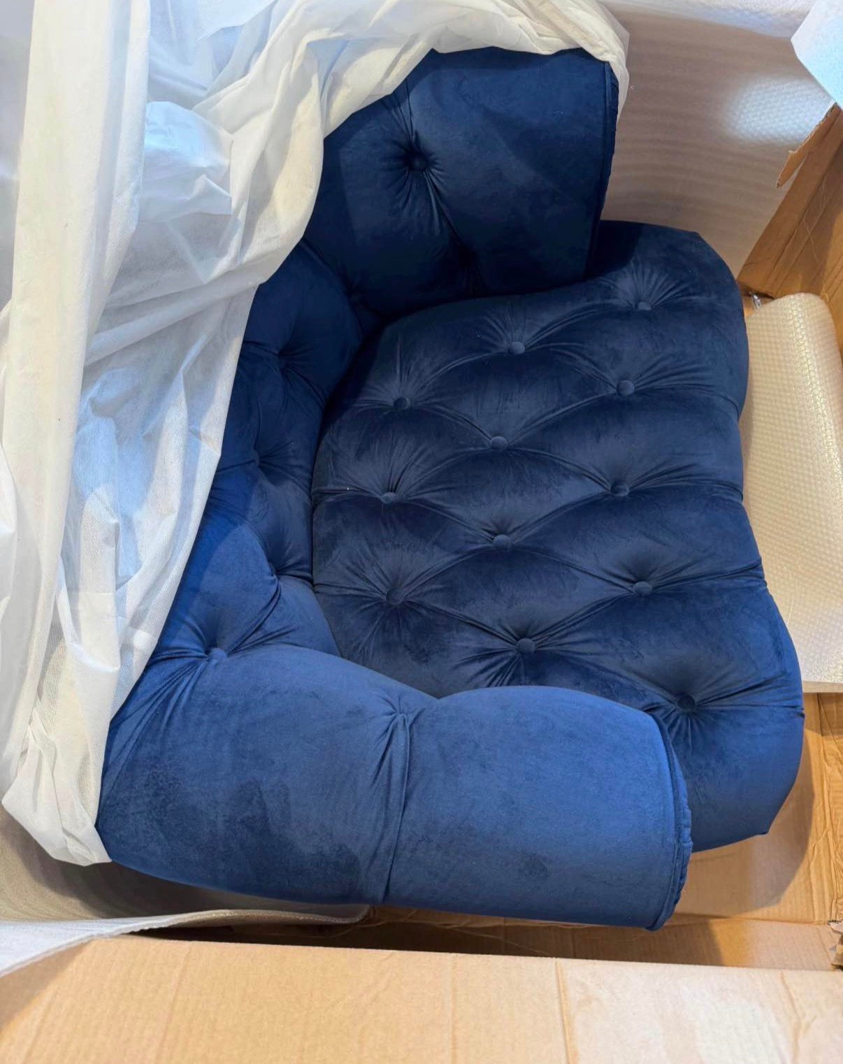 Jennifer Taylor La Rosa Navy Blue Accent Arm Chair