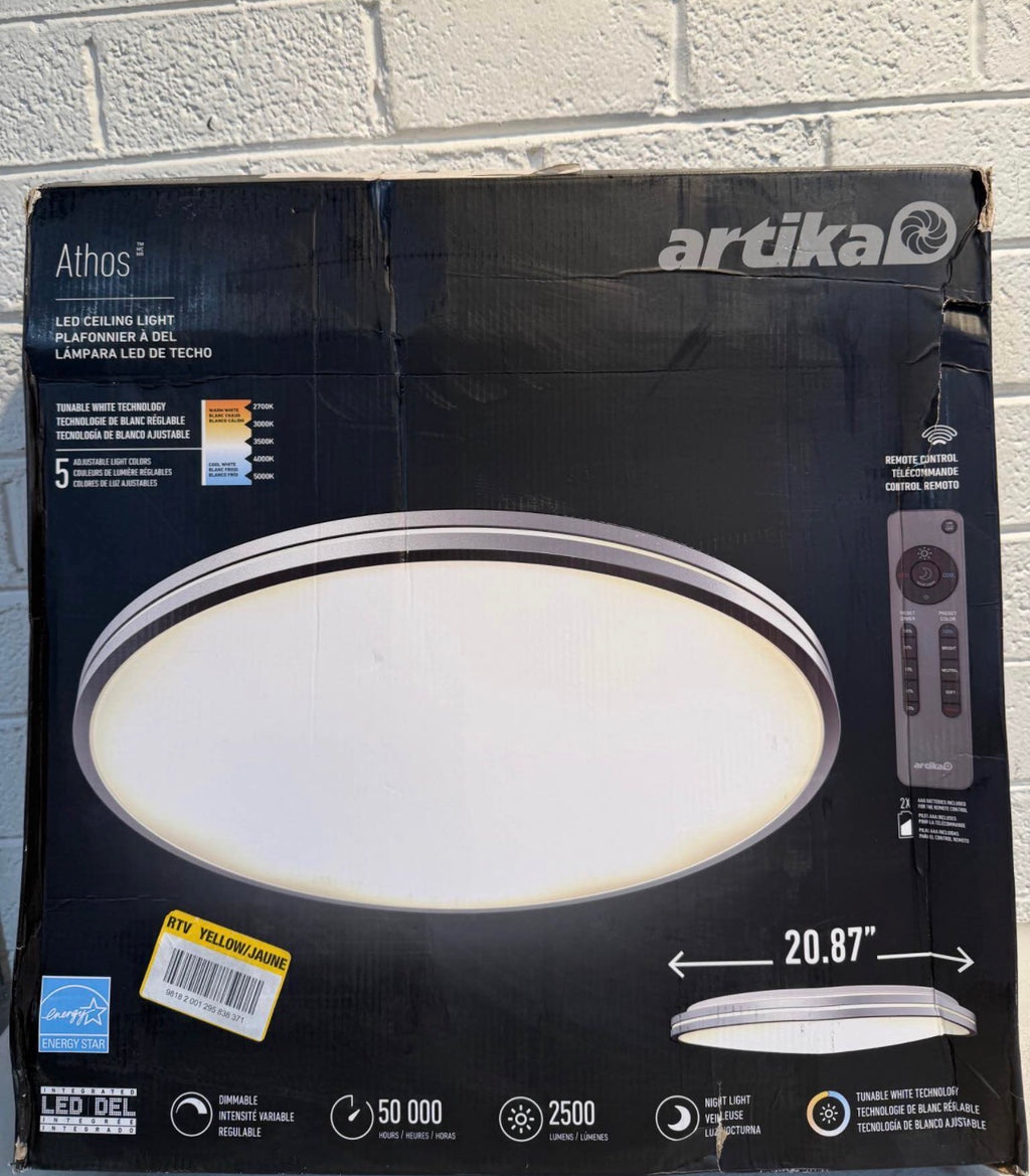 Athos 21 in. Modern Flush Mount Ceiling Light