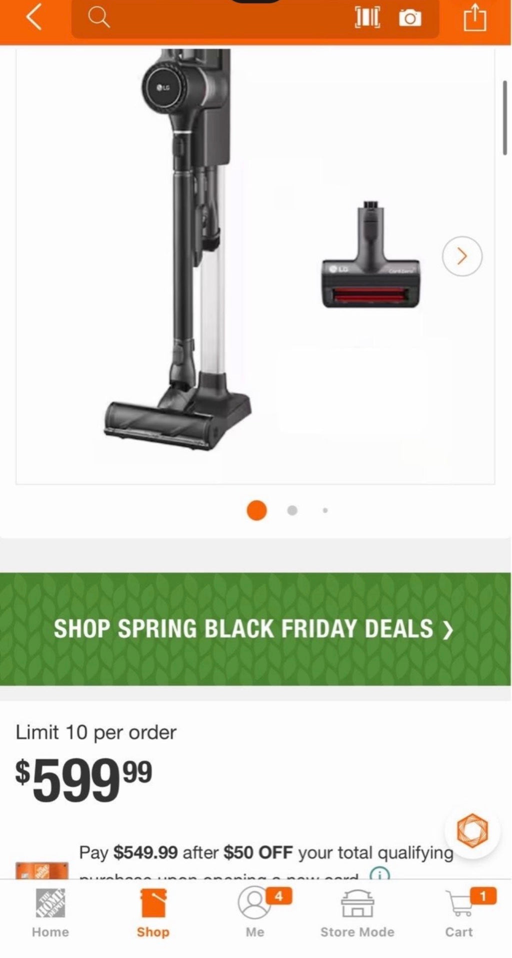 LG CordZero A9 Cordless Vacuum (used)