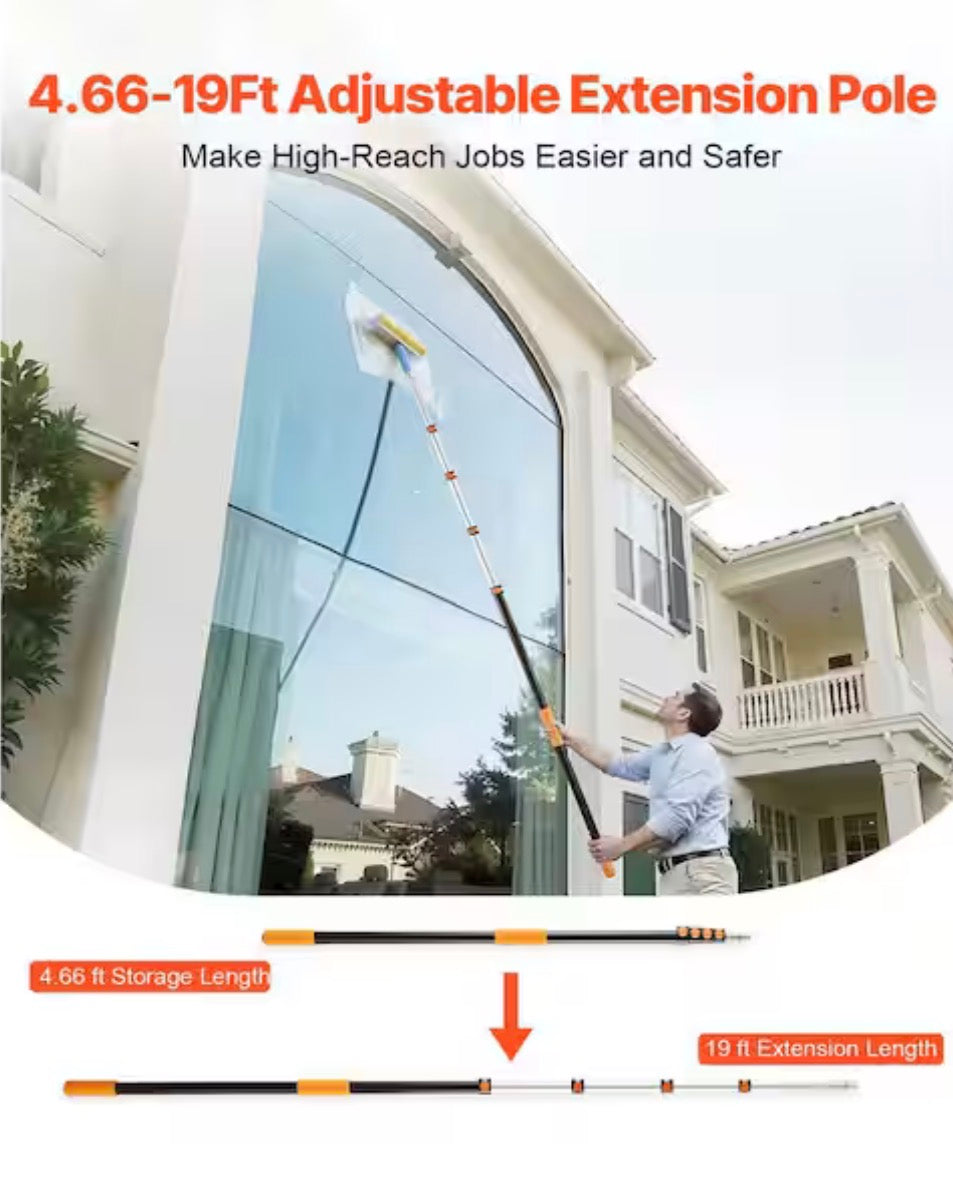 4.66-19 ft. Telescopic Extension Pole