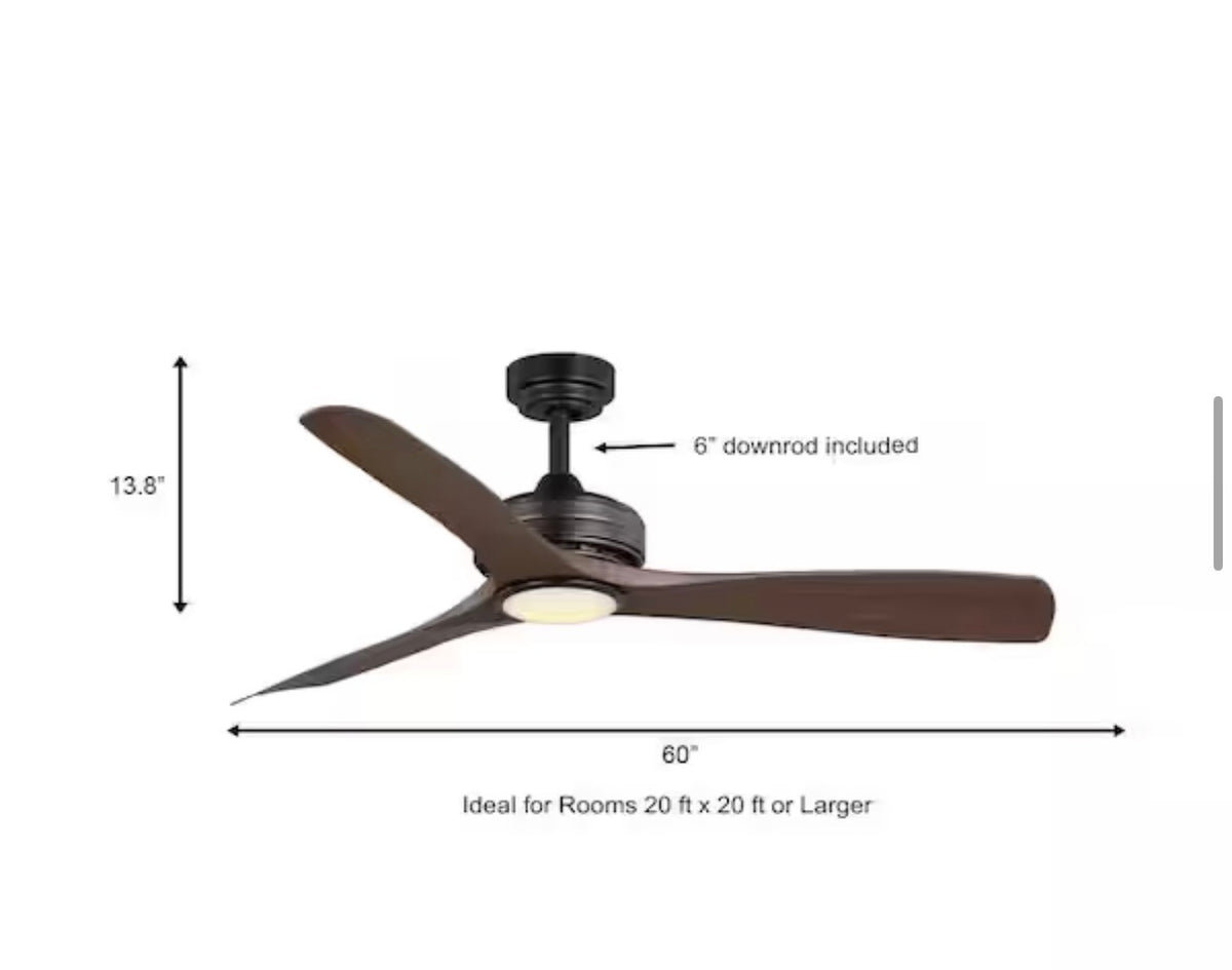 Bayshire 60 in. LED Indoor/Outdoor ceiling fan