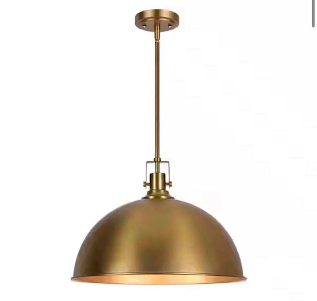 Brushed Gold Single Pendant Light for Kitchen Island