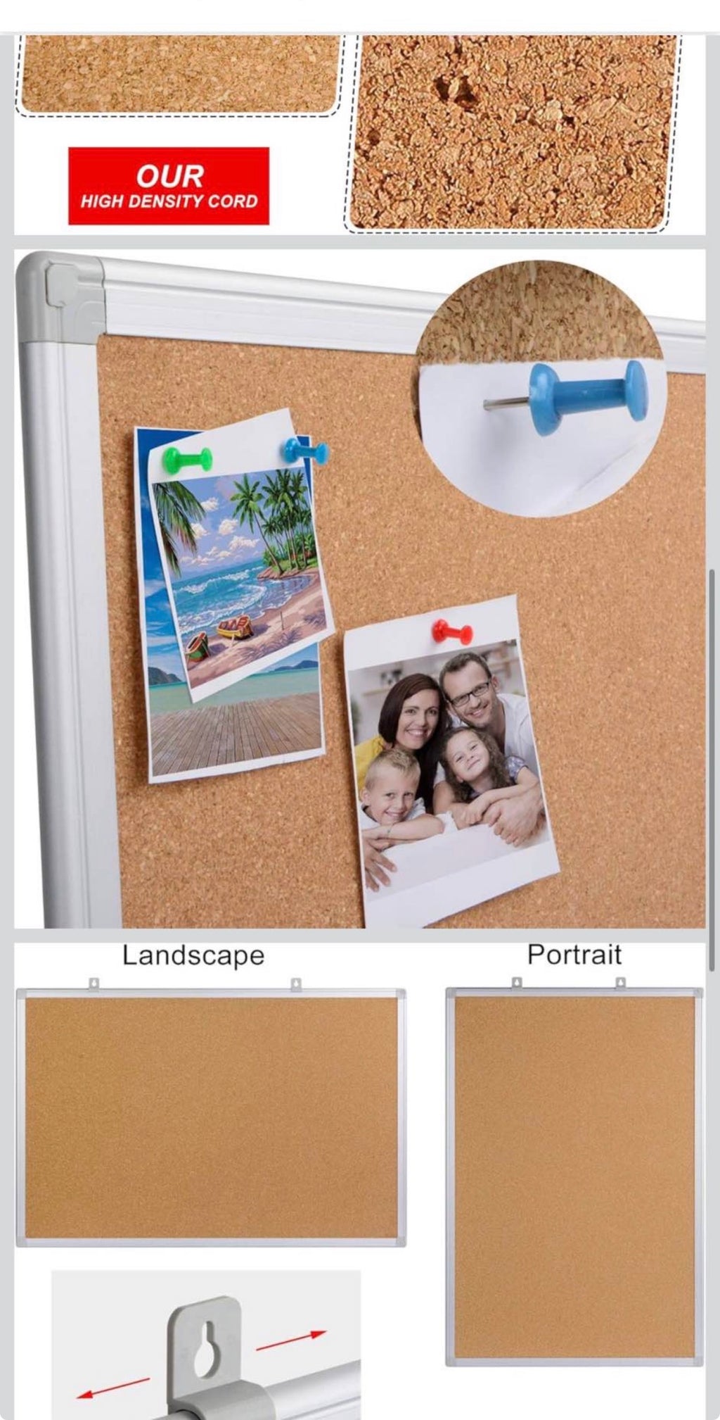 Cork Board Bulletin Board 24 x 36
