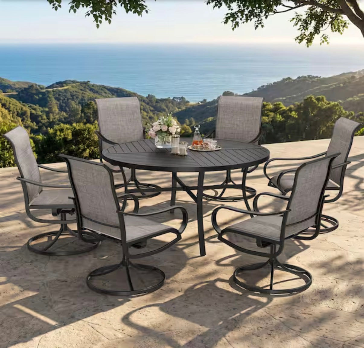 7-Piece Metal Outdoor Dining Set