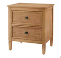 Marsden Patina Wood Finish 2-Drawer Cane Nightstand