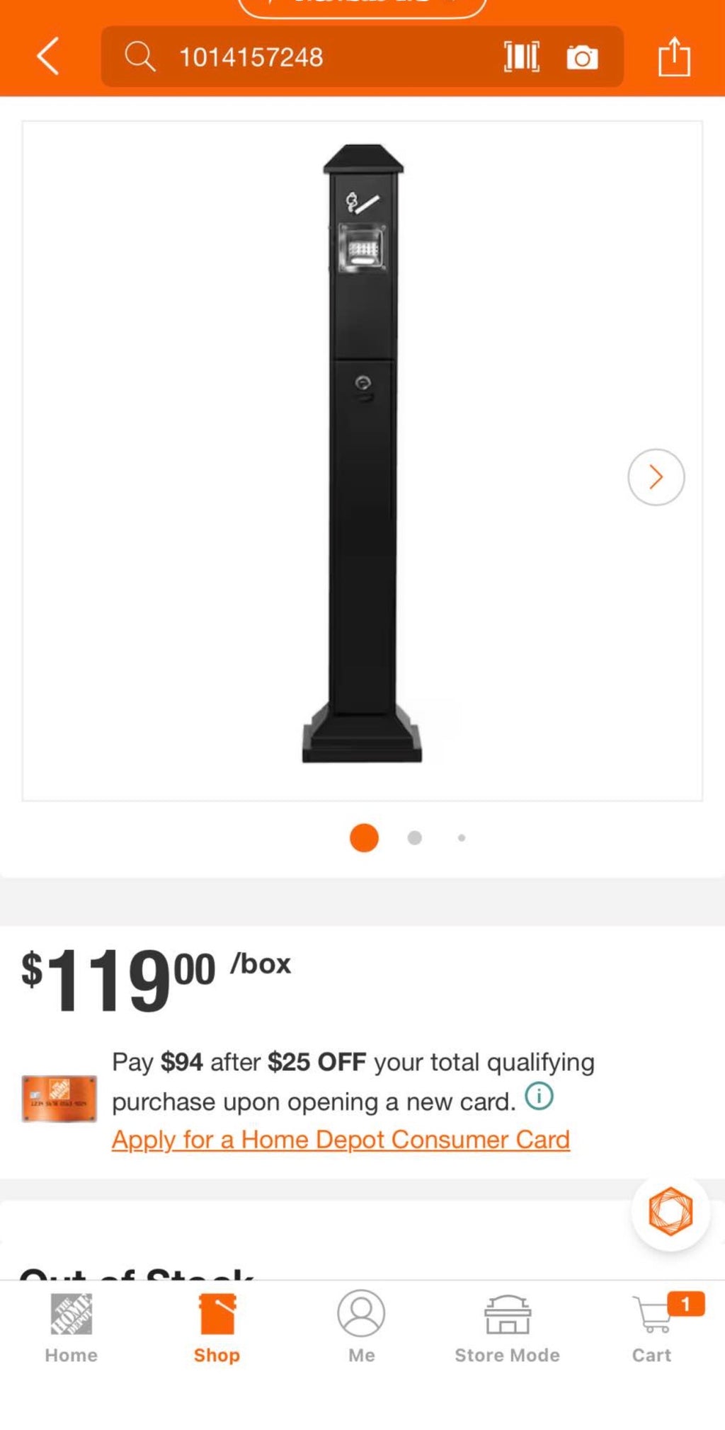 Freestanding Outdoor Ashtray with 4-Disposal Openings