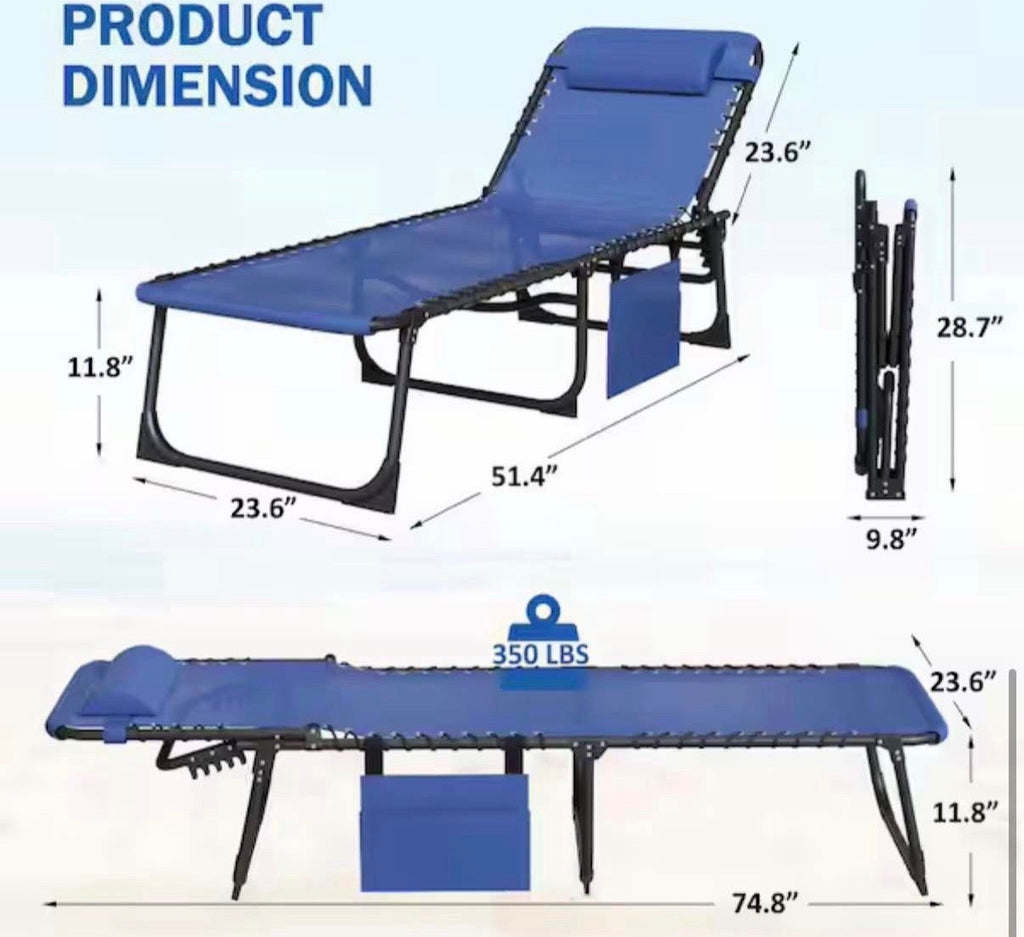 Folding Outdoor Chaise Lounge chair