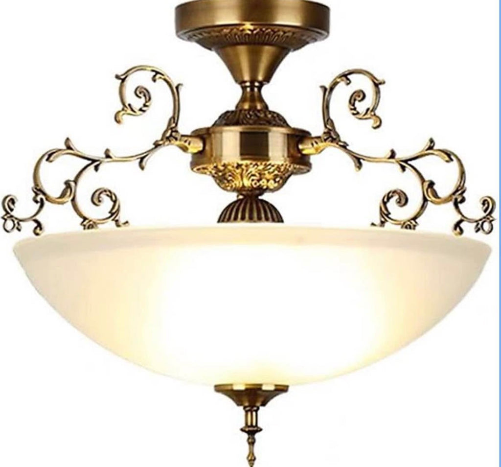 16-inch White Glass Ceiling lamp