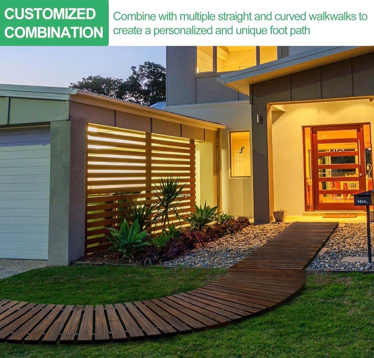 6' Wooden Garden Pathway