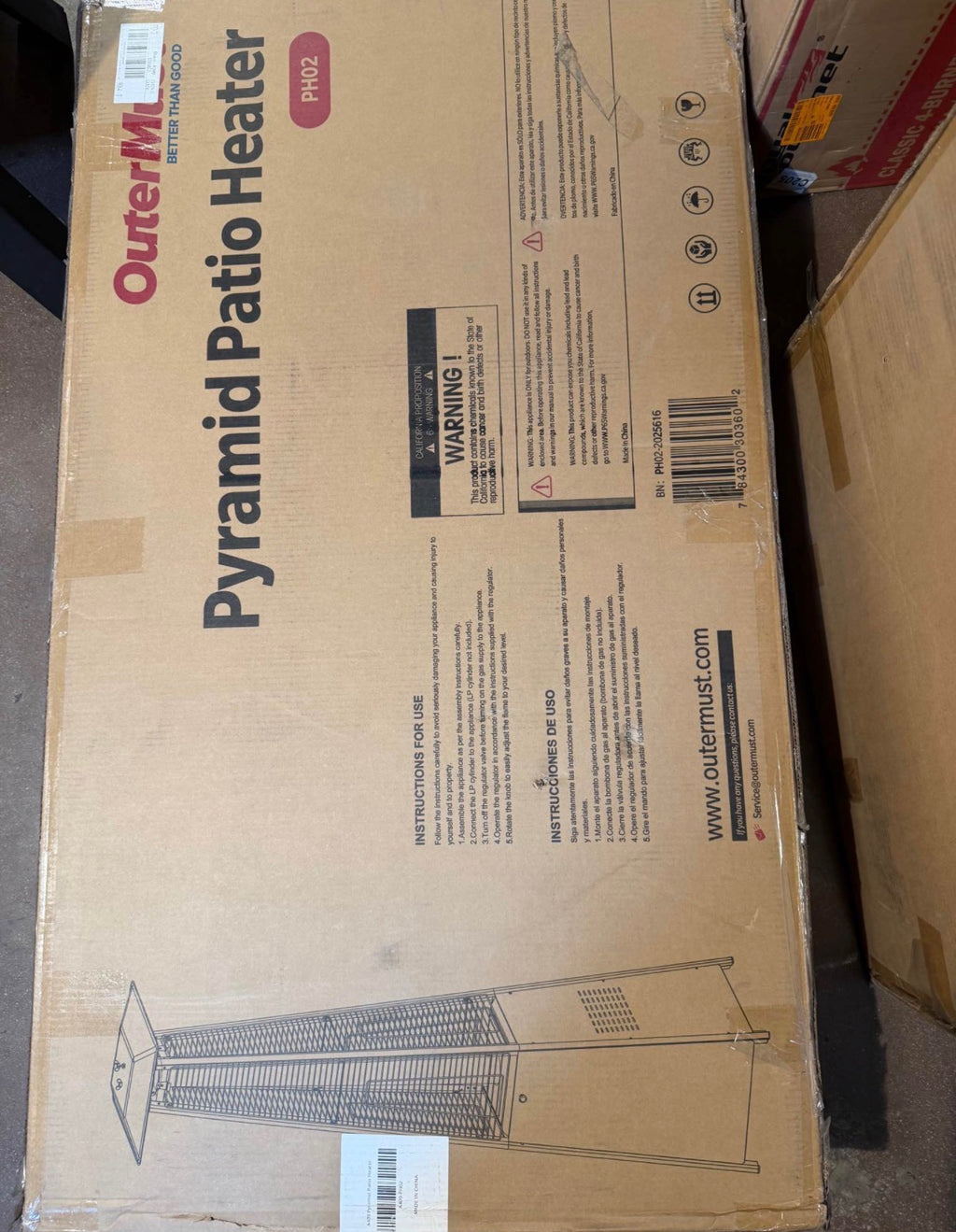 48,000 BTU Patio Heater with Wheels
