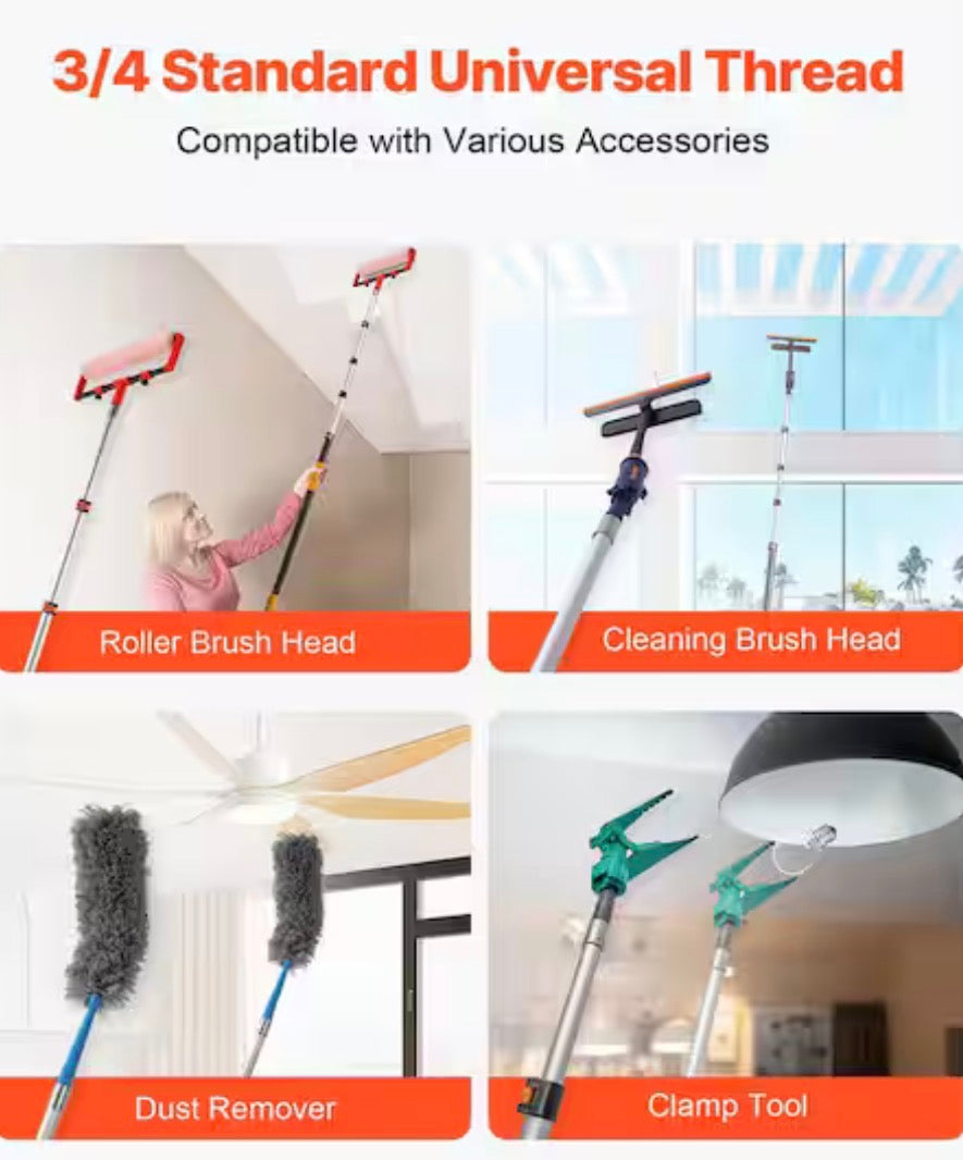 4.66-19 ft. Telescopic Extension Pole