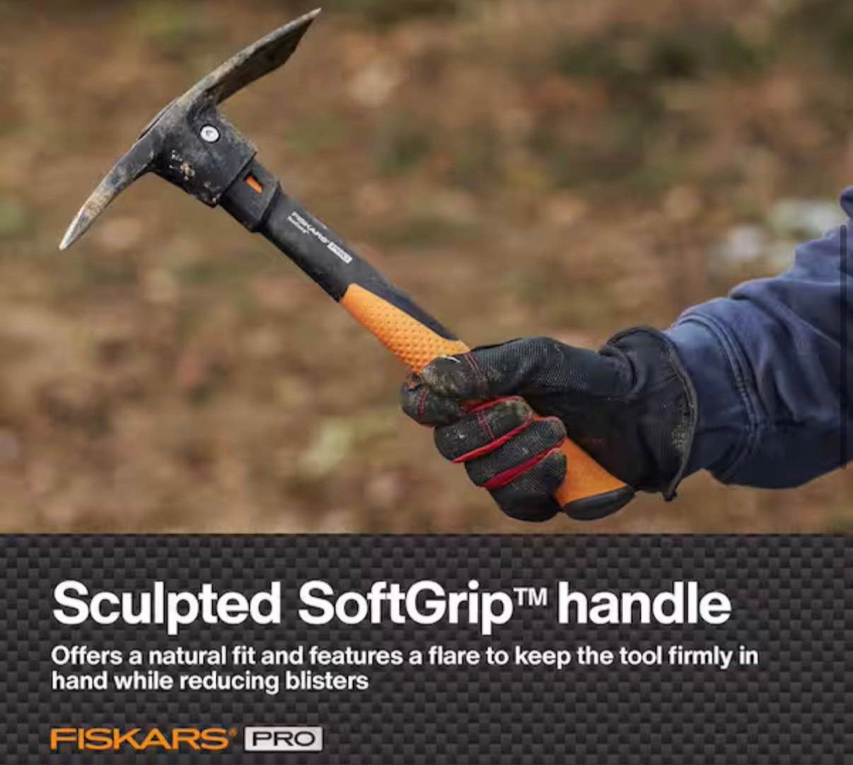 Pickaxe with 14 in. Shock Absorbing Handle