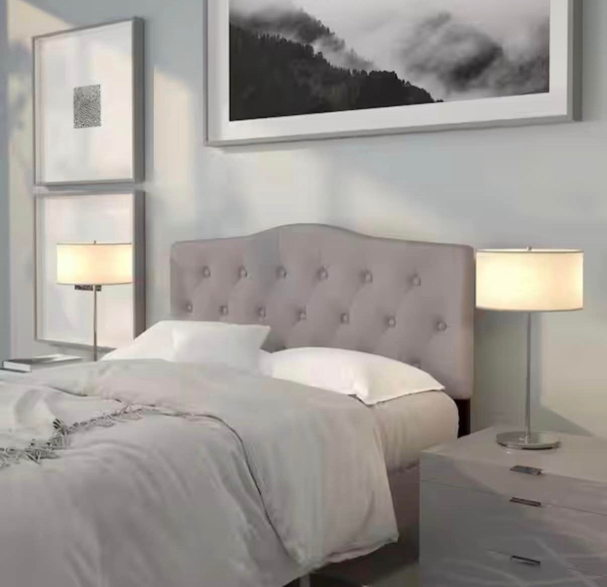 Light Gray Full Size Headboard