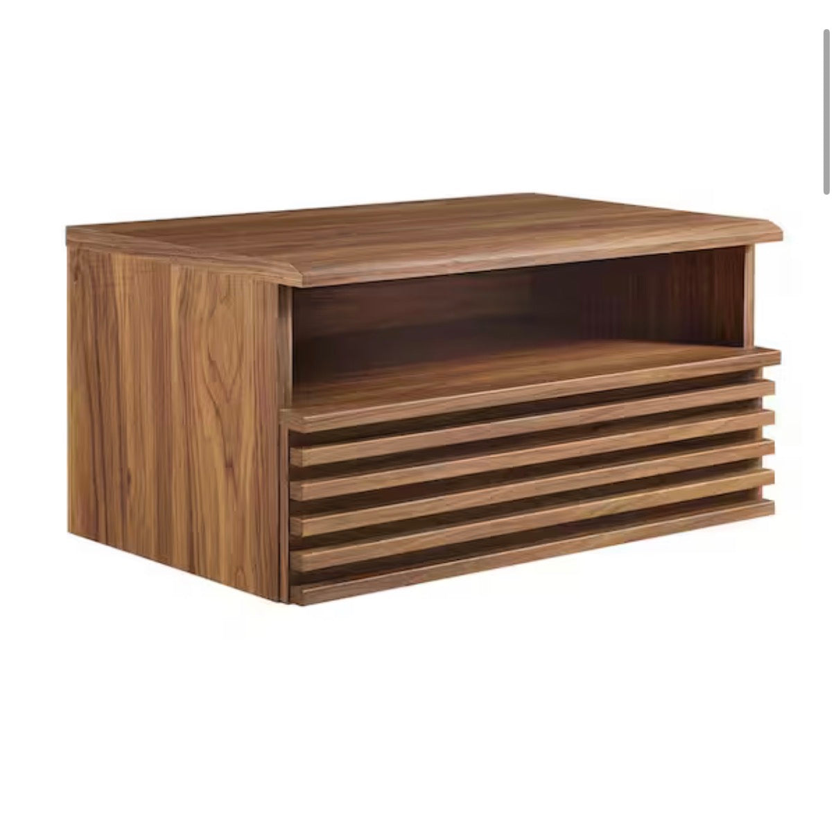 Wall-Mount Nightstand in Walnut
