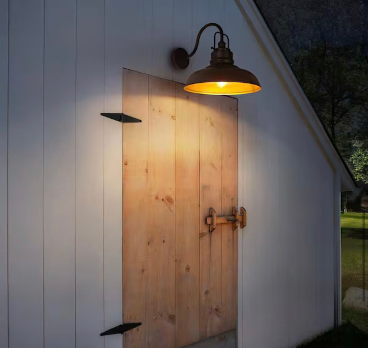17.7 in. Outdoor  Oil Rubbed Bronze  Gooseneck Barn Light Sconce