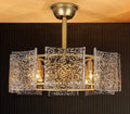 4-Light Indoor Modern Gold Ceiling Fan Lighting with Remote Control