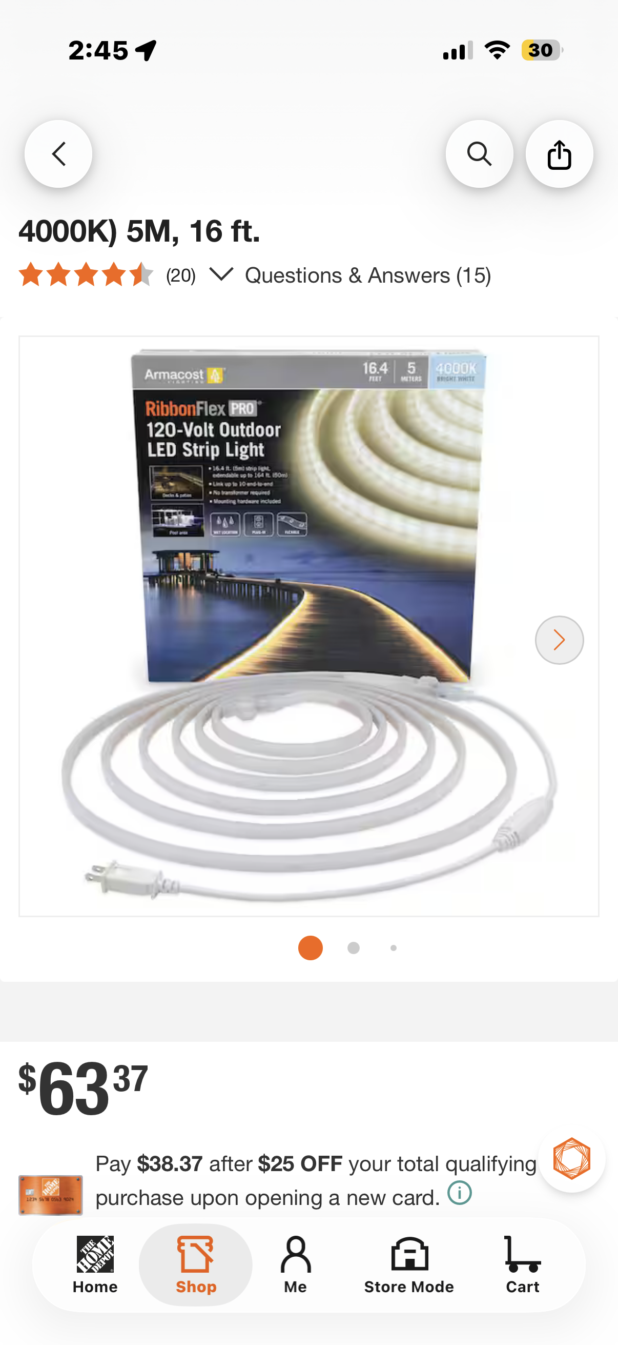 120-Volt Outdoor LED Strip Light Kit