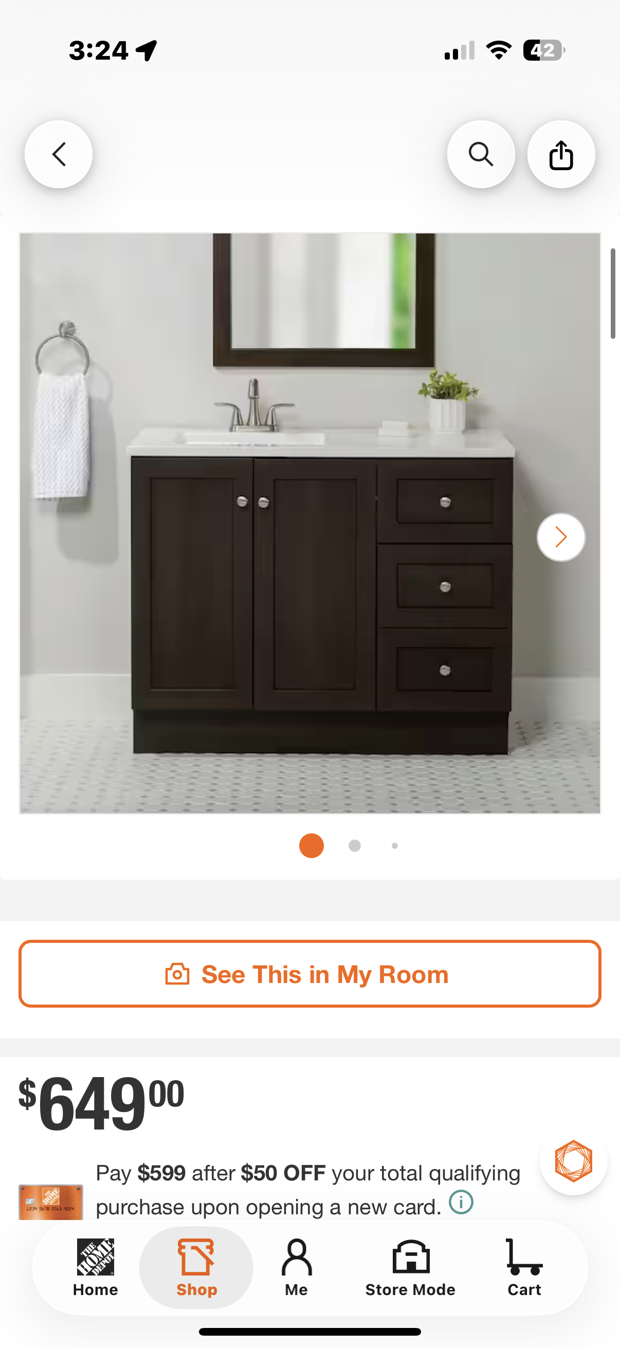 43 in. Single Sink Dusk Freestanding Bath Vanity with White Cultured Marble Top