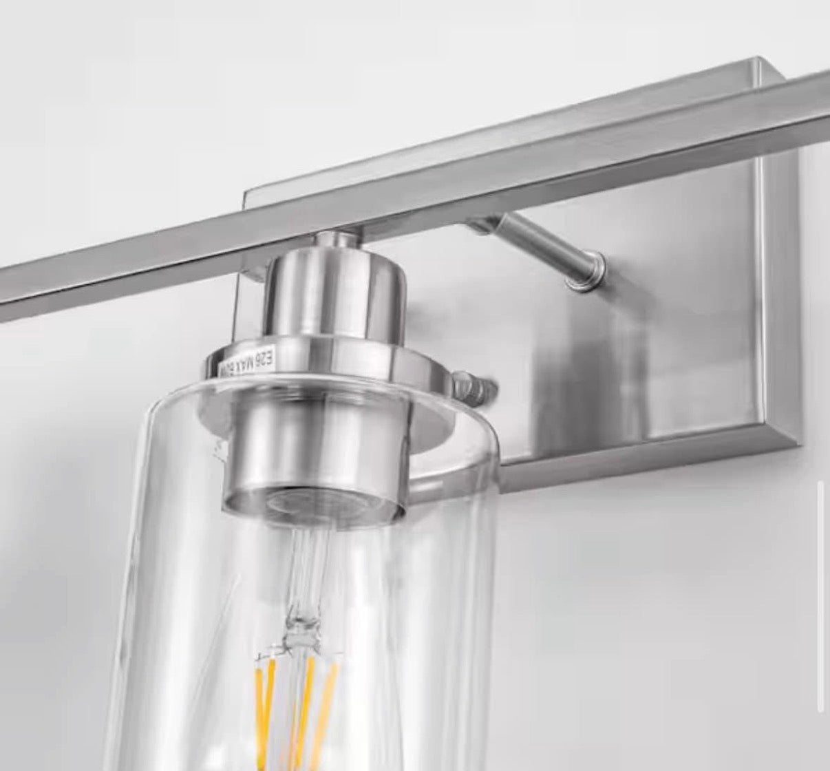24 in. 3-Light Industrial Brushed Nickel Vanity Light