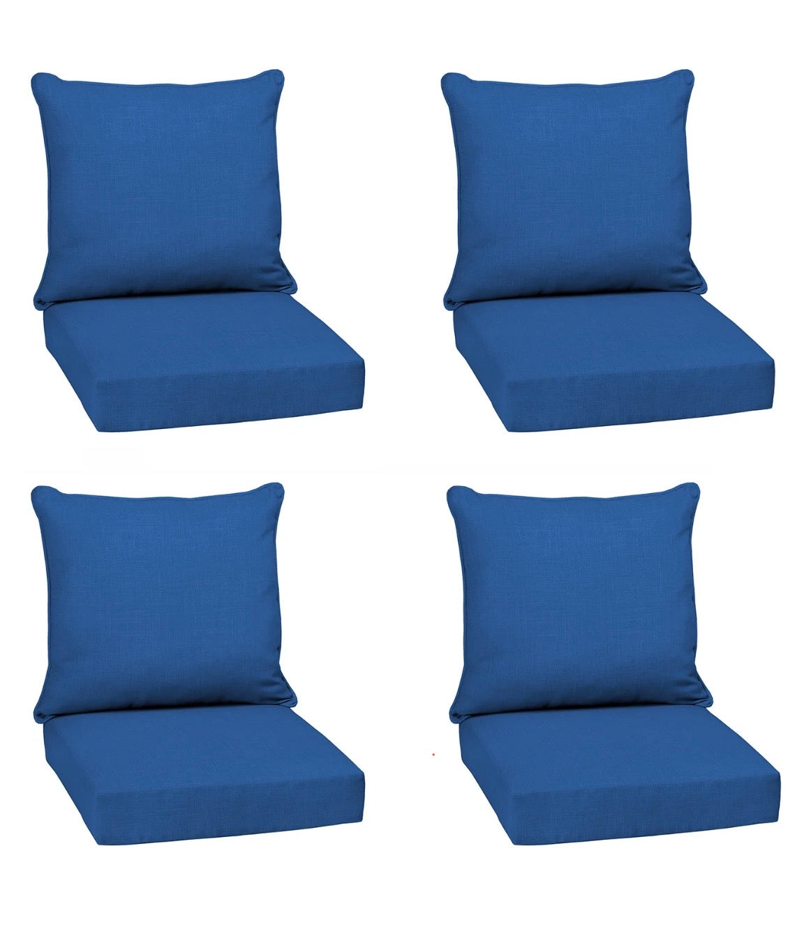 24 in. x 24 in. Outdoor Lounge Chair Cushion (4-Pack