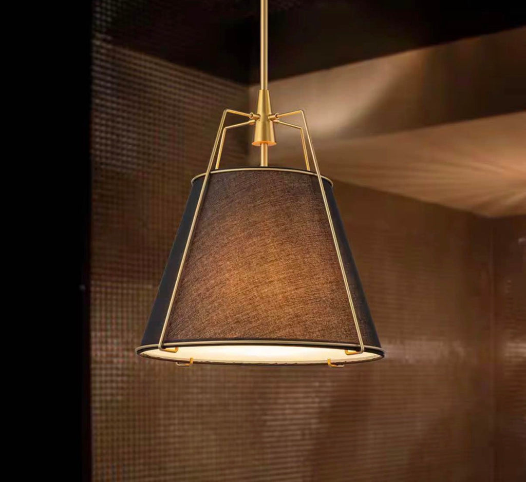 Modern Farmhouse 23.6 in 4-Light Brass Frame Pendant Light