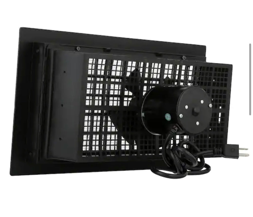 16 in. x 8 in. Resin Power Foundation Vent in Black