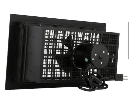 16 in. x 8 in. Resin Power Foundation Vent in Black