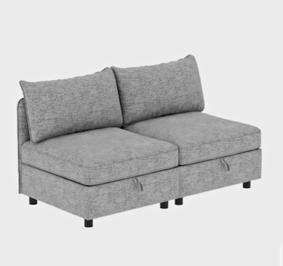 LOVMOR 2 PCS Armless Modular Sectional Sofa Seat