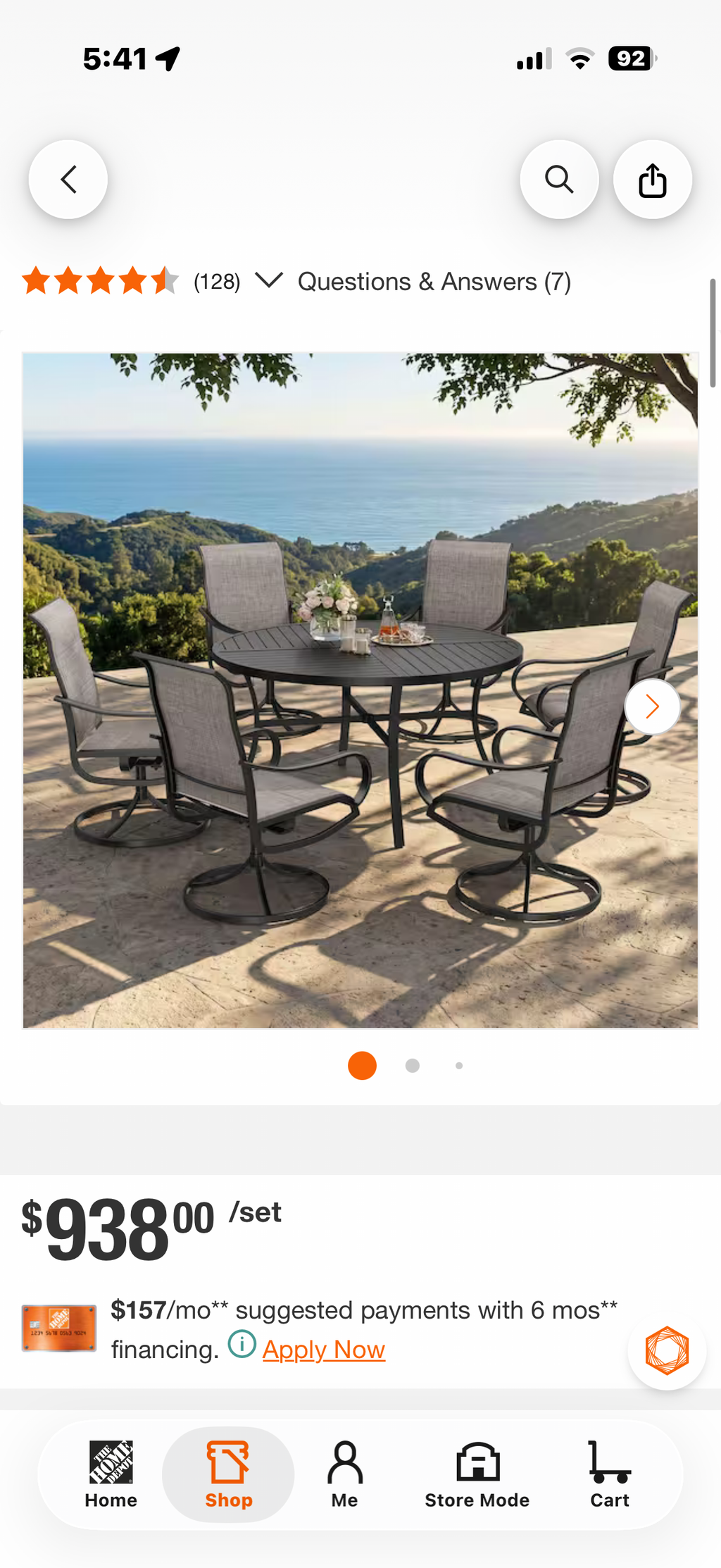 7-Piece Metal Outdoor Dining Set