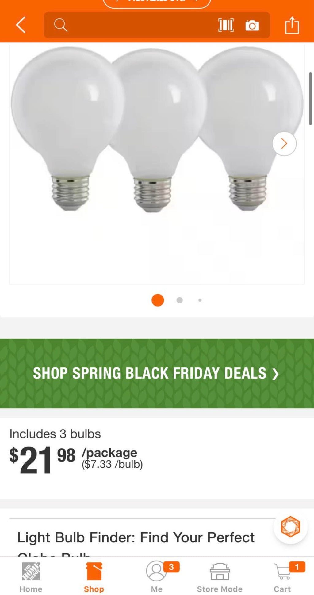 100-Watt G25 Bulb Bright White 3-Pack