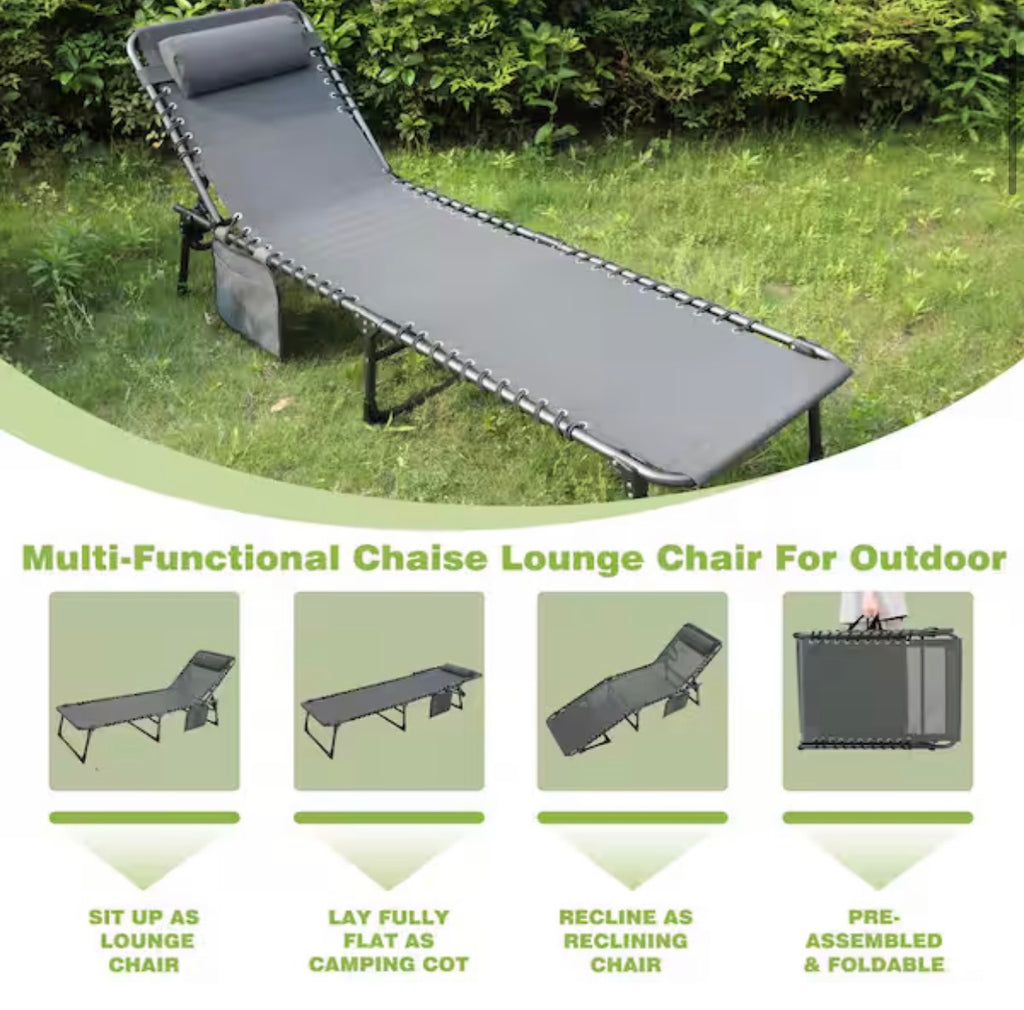 Outdoor Folding Chaise Lounge Chair