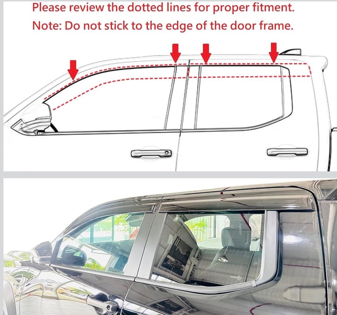 2024 2025  Window Visor Deflectors for Toyota Tacoma