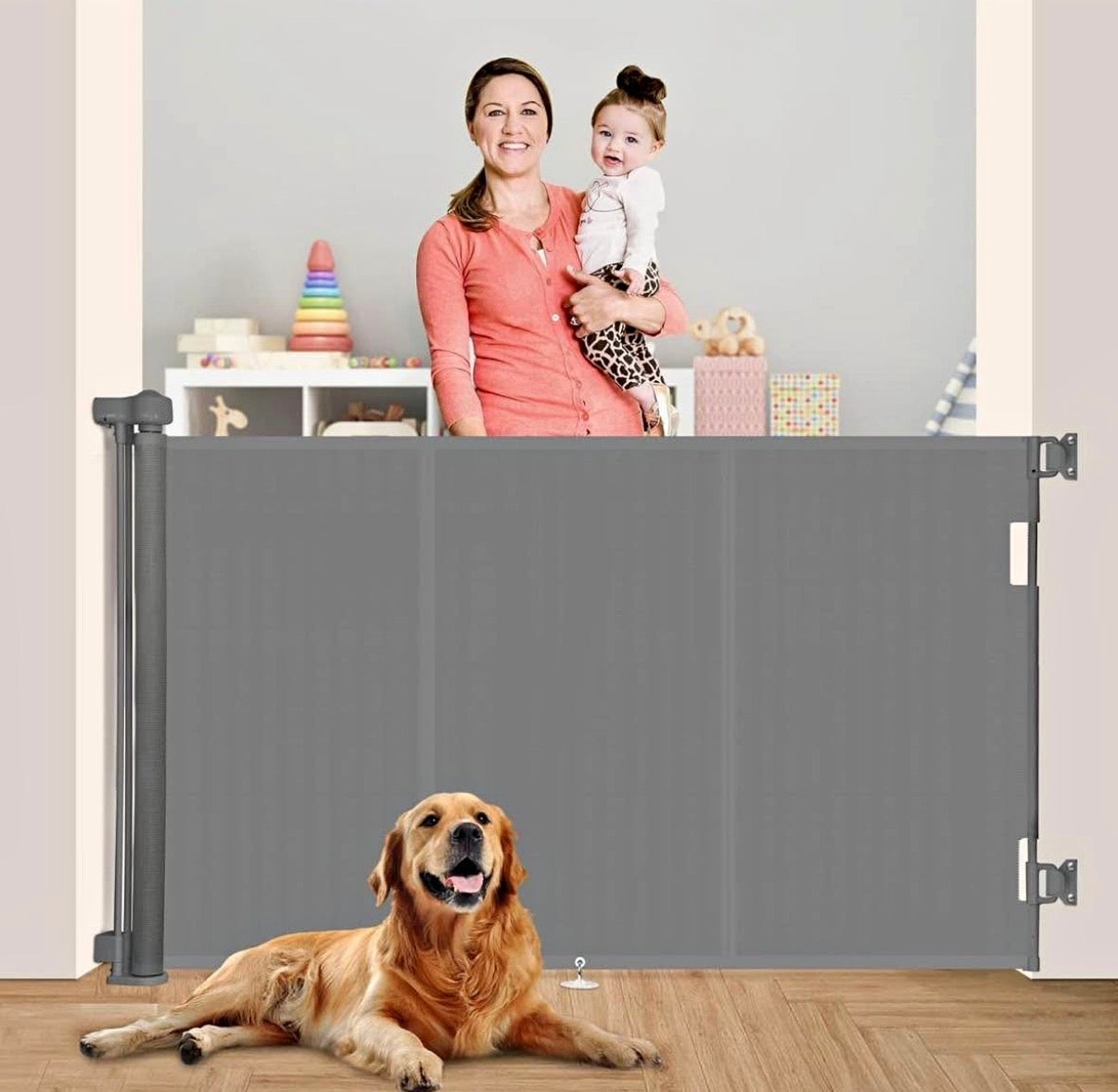 42" Tall Retractable Gate for Baby and Pet